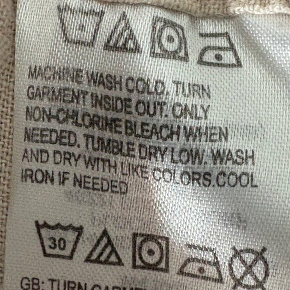 Naturals D&Co Womens Wide‎ Leg Linen Pants Size XL Beige Coastal Laggenlook - Picture 5 of 8